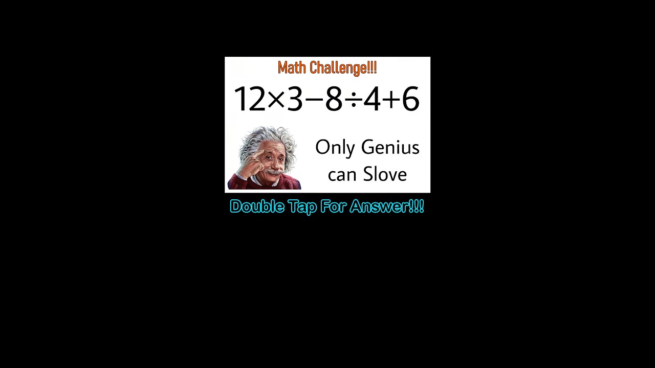 Only Geniuses Get This Right 🧠🤯 | Math Challenge Test