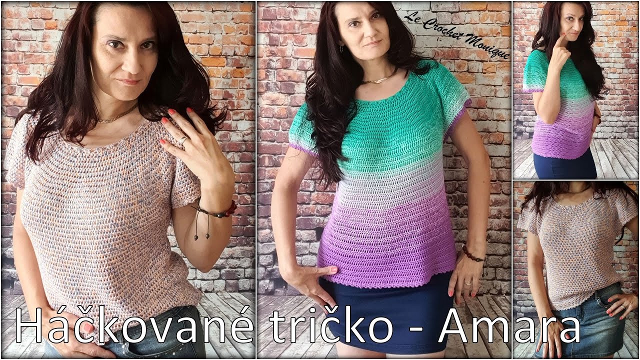 Háčkované tričko - Amara/ Crocheted T-shirt Amara (english subtitles)