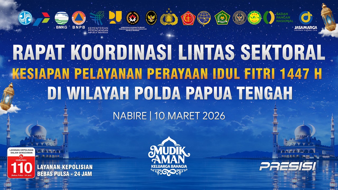 Rapat Kordinasi Lintas Sektoral Kesiapan Pelayanan dan Pengamanan Perayaan Idul Fitri 1447 Hijria