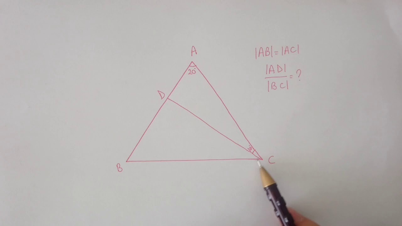 Olimpiyat tarzı geometri sorusu 80 80 20 üçgeni sorusu #olimpiyat #geometri langley üçgeni