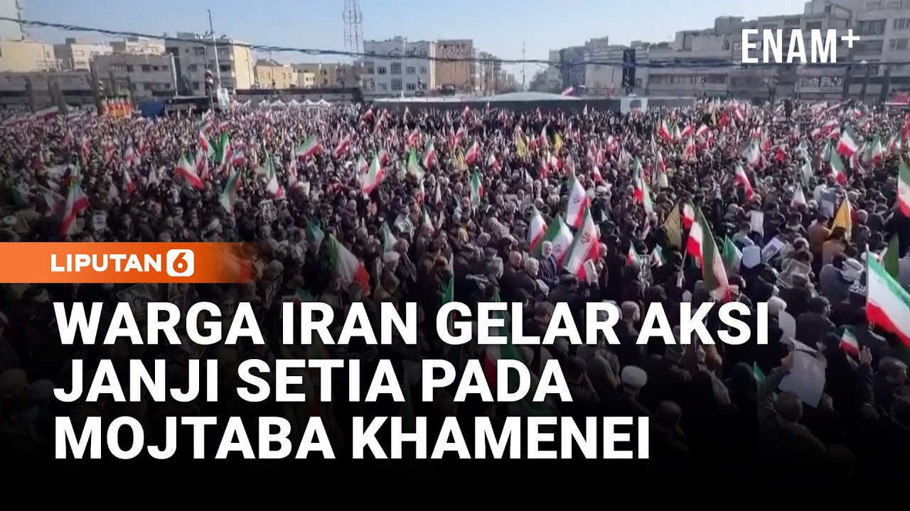Pendukung Bersumpah Setia kepada Mojtaba Khamenei sebagai Pemimpin Tertinggi Iran | Liputan6