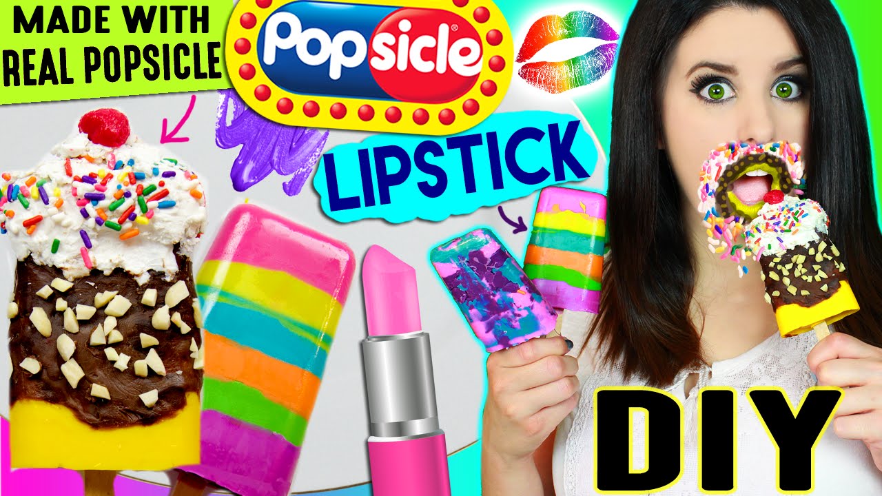 DIY Popsicle Lipstick W/ REAL Popsicles! | Apply Your Lip Balm W/ Popsicles! | Ice Cream Lipstick!