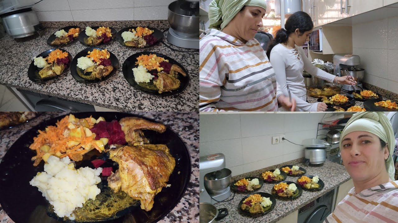 ارخص تقدية غير بجوج دراهم طريقتي فتخزين لفواكه🥰اسرع أرخص غدا جناح دجاج وسلطة خيزو وبطاطا بيري