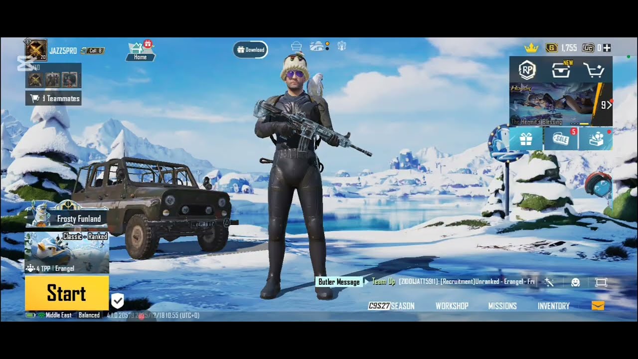 BEST GAMEPLAY WITH AWM in NEW version 0.18 TACAZ PUBG MOBILE 
