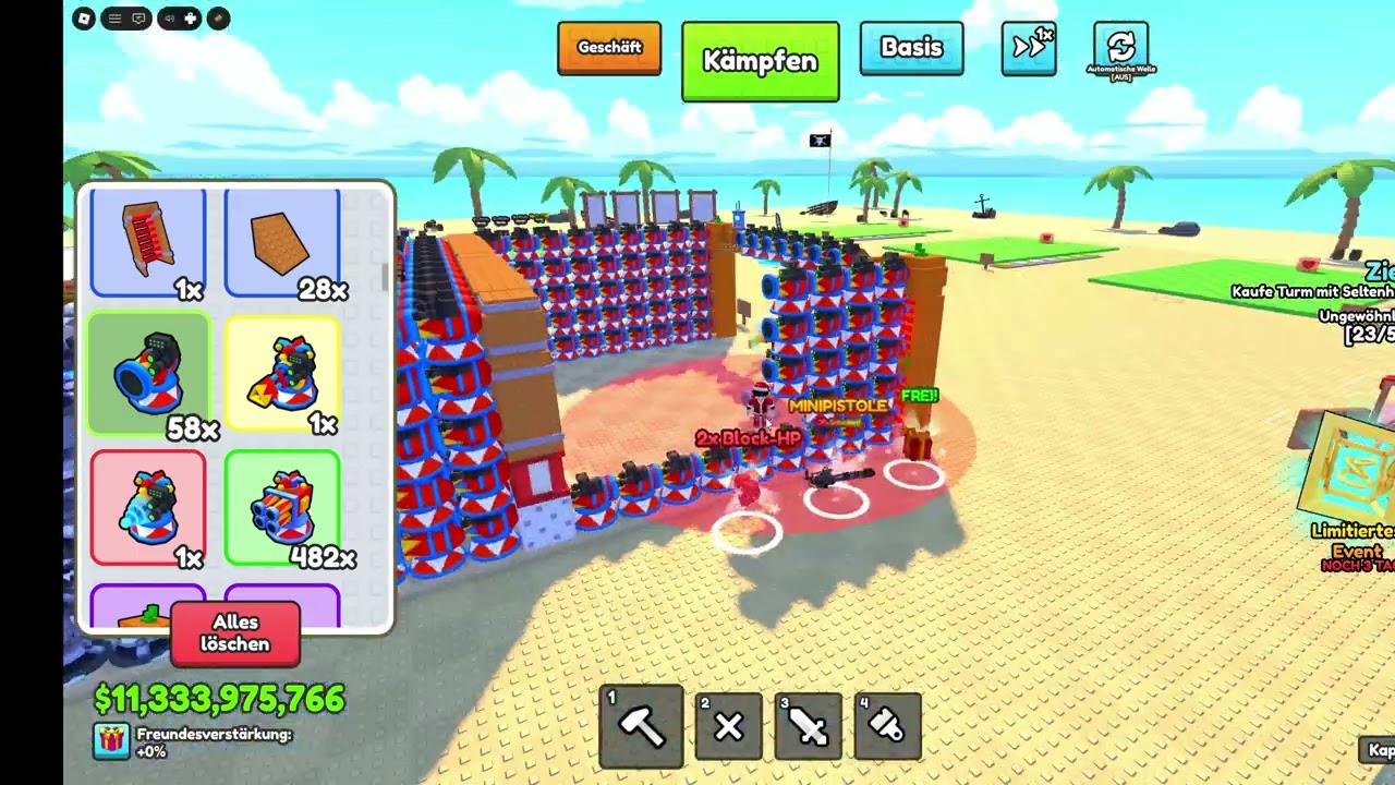 Ich baue eine Max-Defense Base in Roblox Build a Base