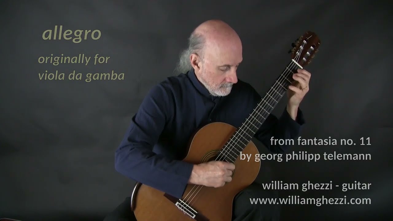 Fantasia no. 11 Allegro by G.P. Telemann - @WilliamGhezzi , Guitar
