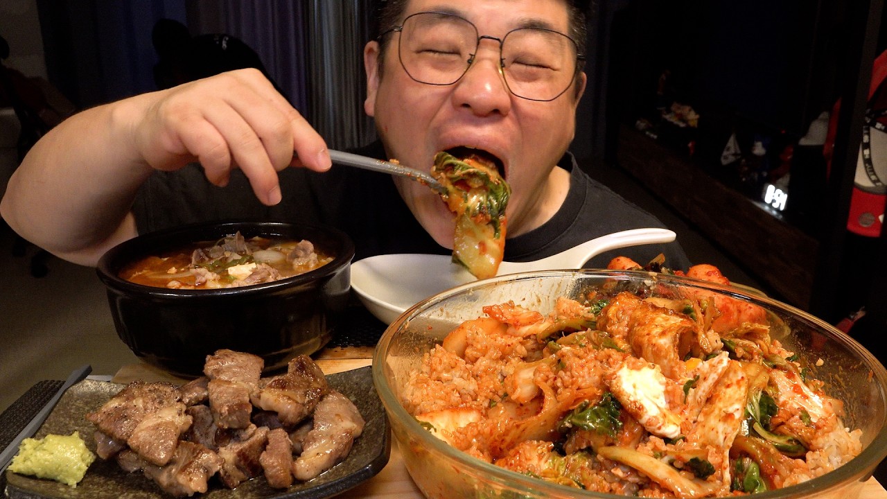 먹방창배 봄동비빔밥 차돌박이된장찌개 나왔습니다 주문하신분 대박 레전드 먹방 bibimbap doenjang stew eatingshow realsound koreanfood Muk