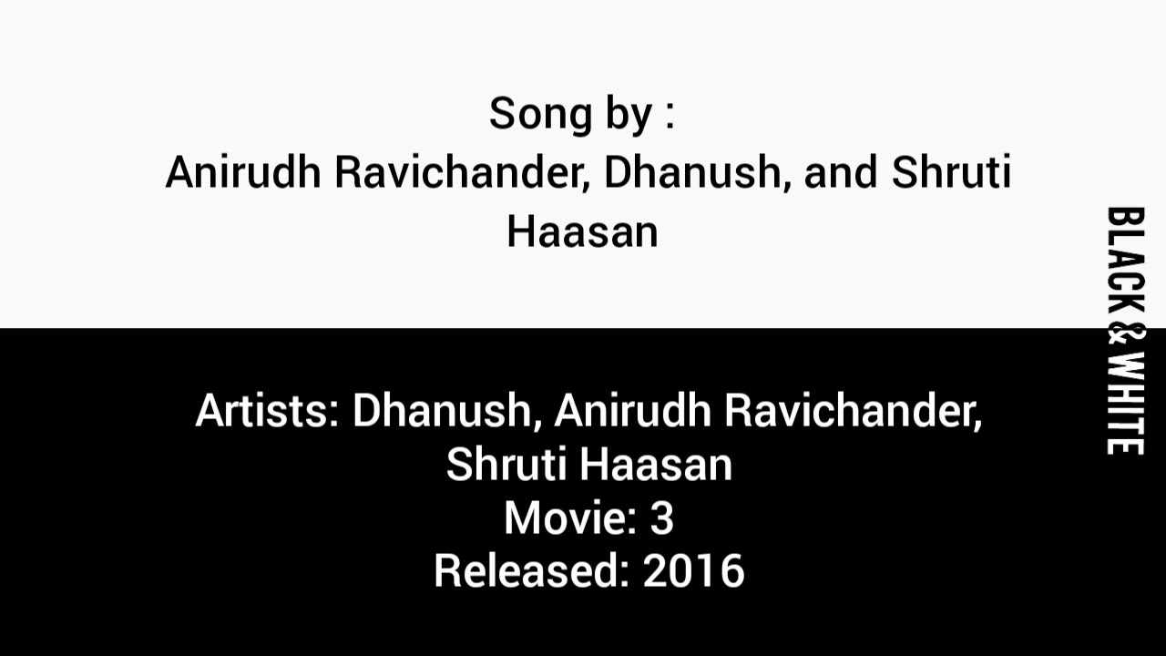 #blackandwhiteyrics  kannzhaga - 3  song lyrics with English subtitles