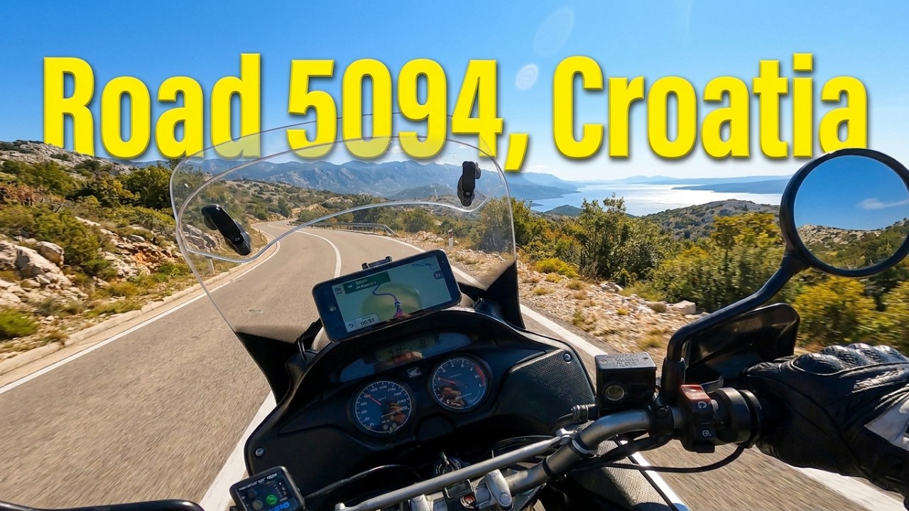 Road 5094, Croatia. Honda Varadero 1000. V2 pure sound.