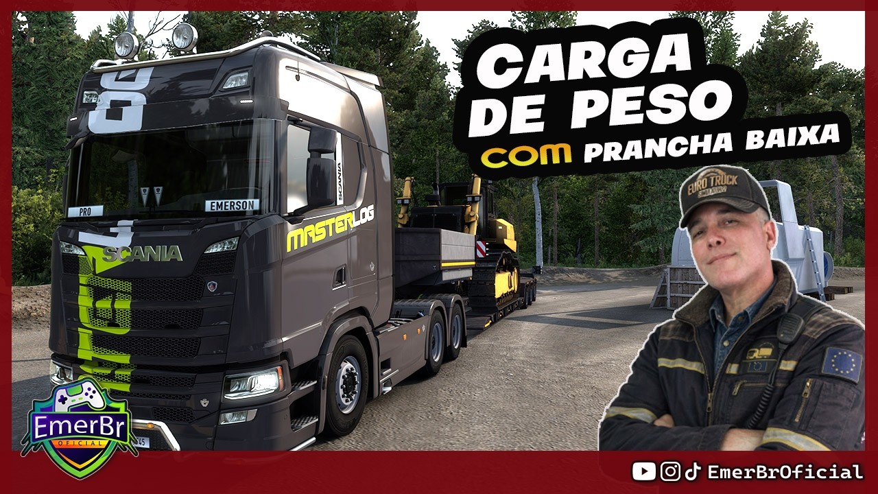 CARGA DE PESO COM PRANCHA BAIXA - MAPA EUROPA