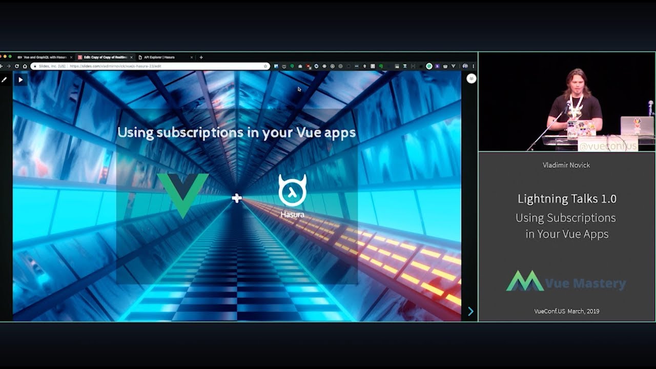 VUECONF US 2019 | How to use GraphQL Subscriptions with Vue for your app with Vladimir Novick