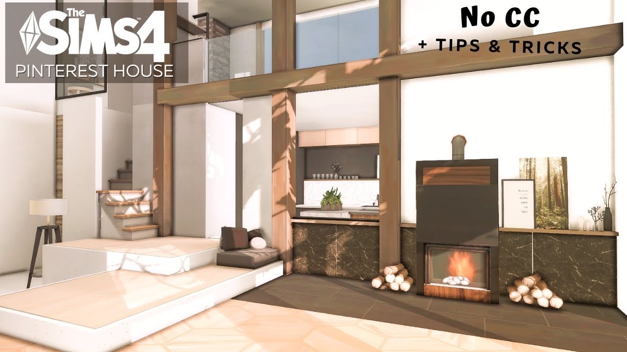 The Sims 4 Modern Pinterest House | No CC | Stop Motion Speedbuild