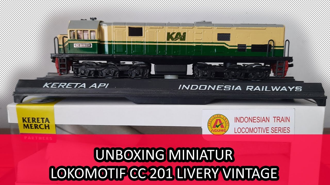 UNBOXING MINIATUR KERETA API LOKOMOTIF CC 201 LIVERY VINTAGE