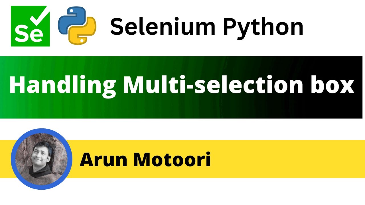 Handling Multi selection box fields List Box using Selenium Python (Selenium Python)