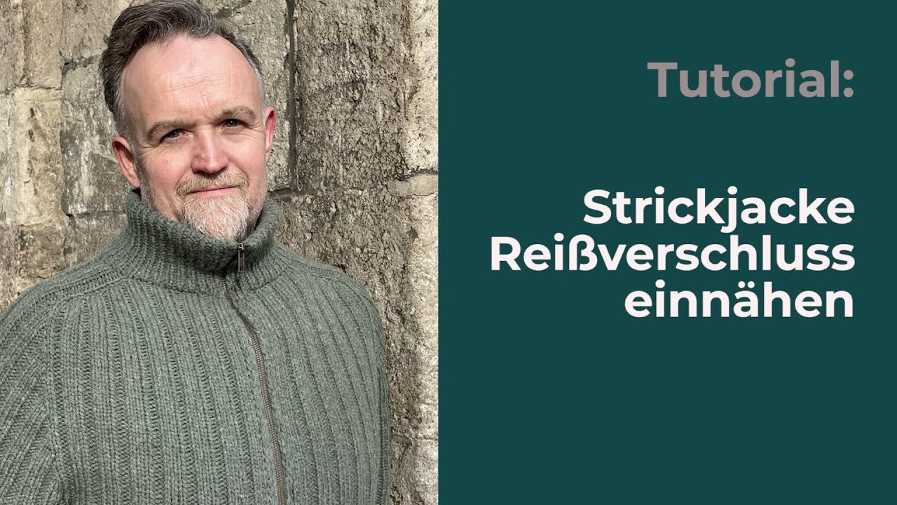 Tutorial Reißverschluß in eine Strickjacke einnähen