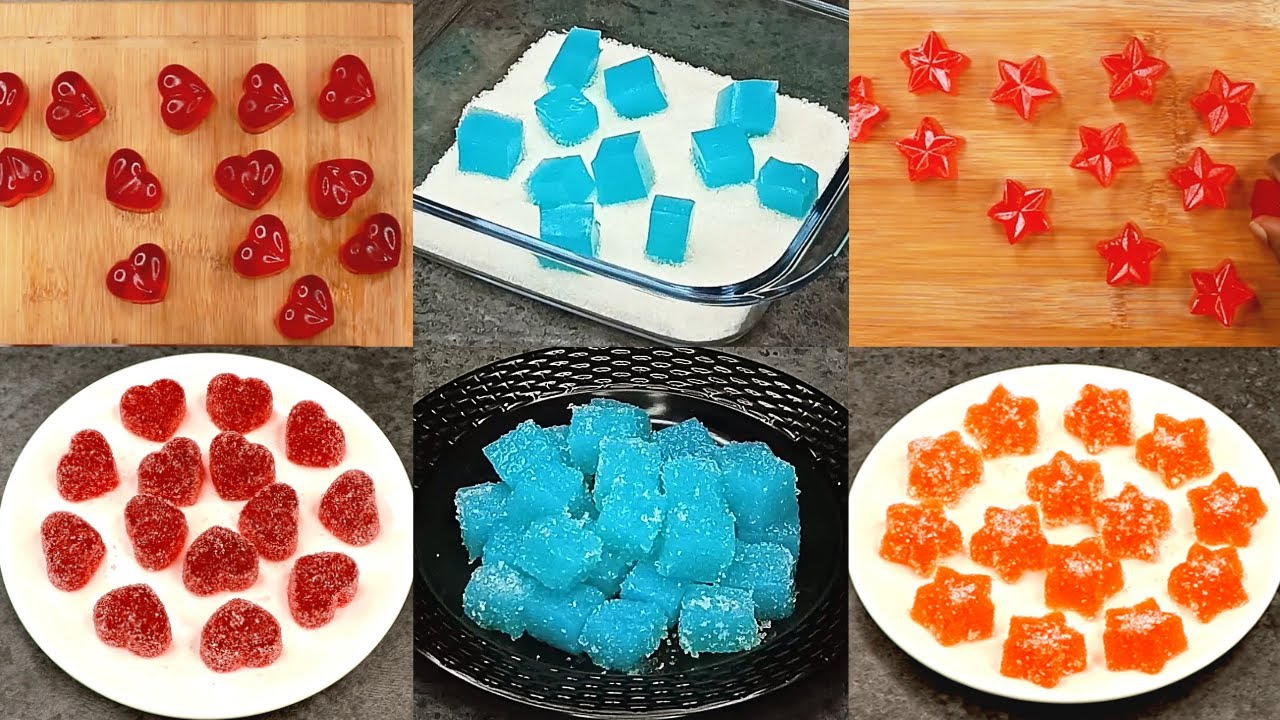 3 Types of Chewy Jelly Candy Recipes | Homemade Gummy Candy | PandS