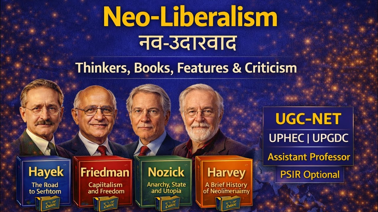 Neo-Liberalism🔥 Hayek, Friedman, Nozick | Meaning, Features & Criticism | UGC-NET UPHEC UPGDC