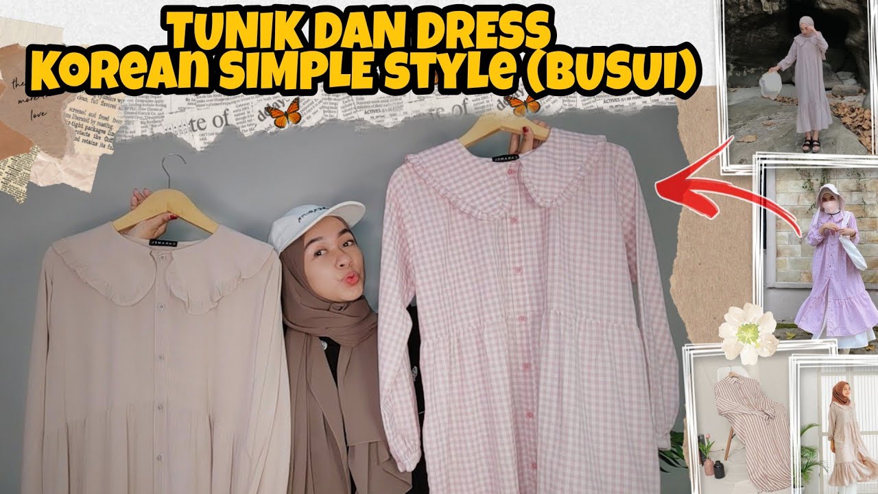 SHOPEE HAUL TUNIK DAN DRESS KOREAN SIMPLE STYLE !!! VINTAGE COLOR