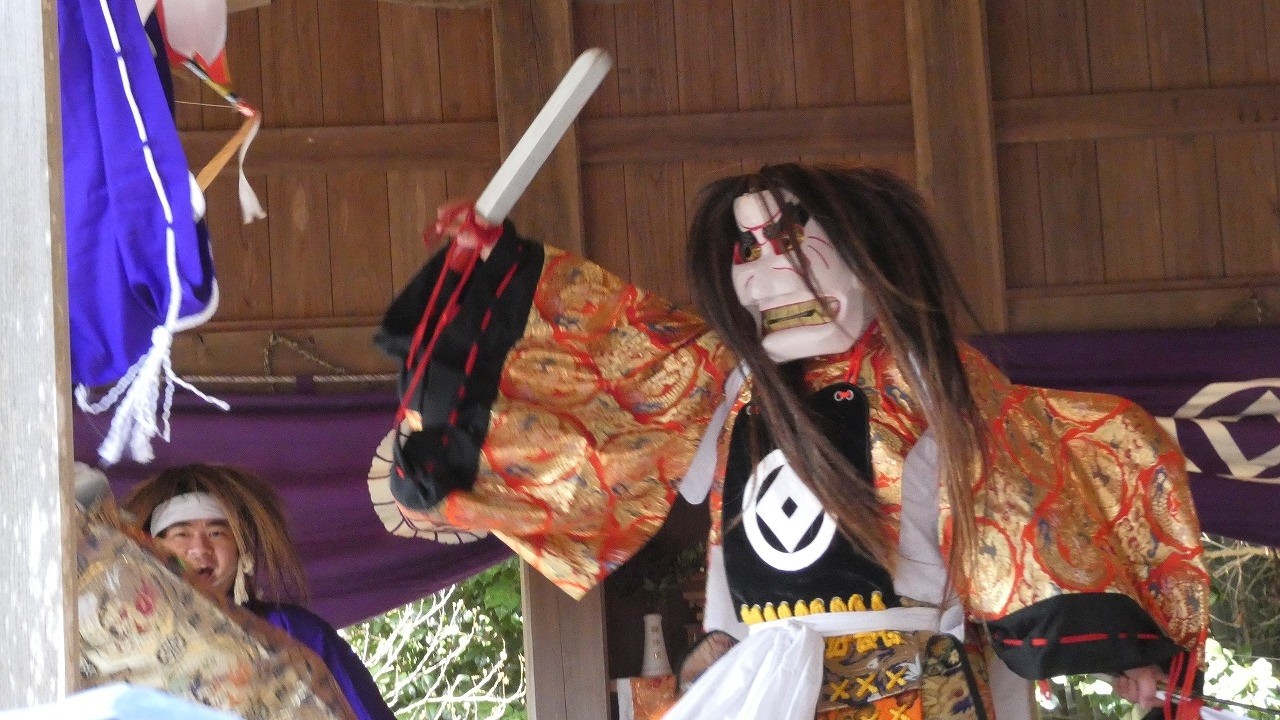 2026吉野梅園梅まつり　梅ノ木天満社奉納神楽 片島里神楽『神逐』