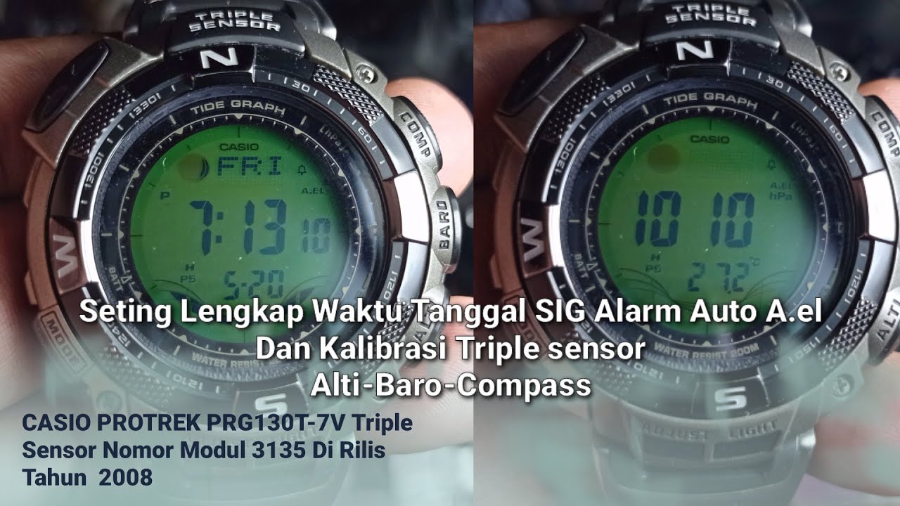 cara Seting Dan kalibrasi sensor ABC Casio Protrek Prg-130 LENGKAP SAMPAI TUNTAS‼️