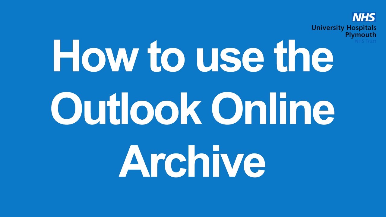 How to use the Outlook Online Archive
