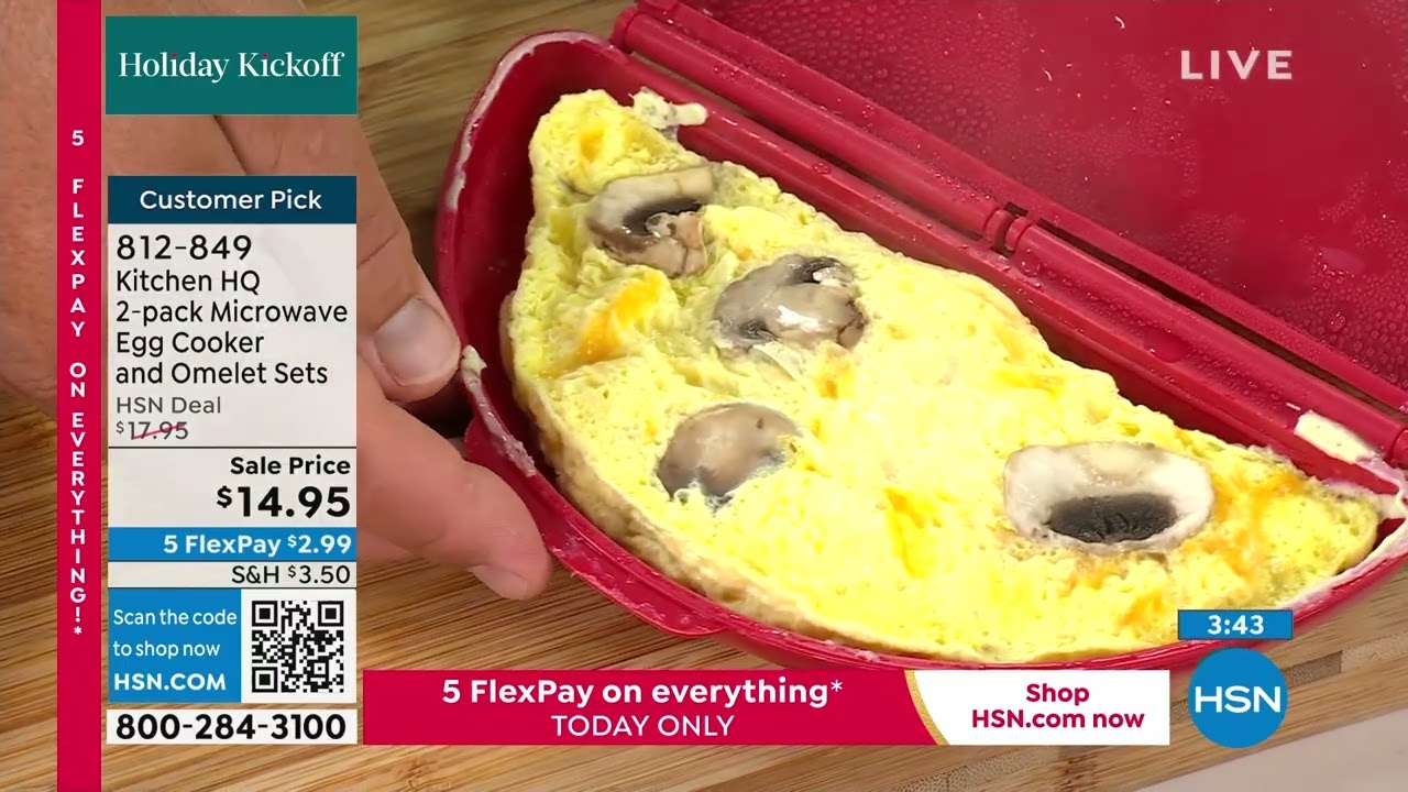 Kitchen HQ 2pack Microwave Egg Cooker and Omelet Sets