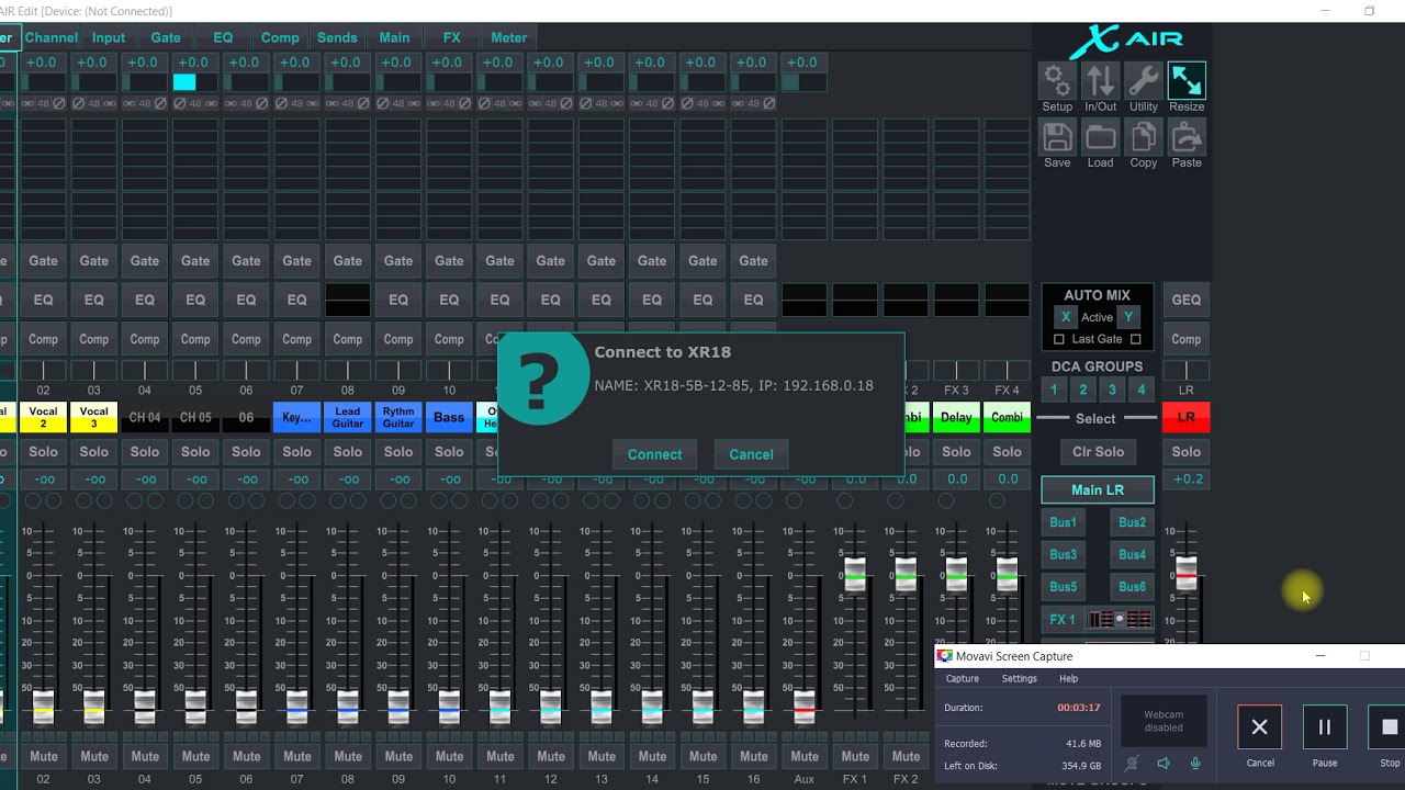 Mixcraft Pro 8 and the Behringer XR18 as USB Interface