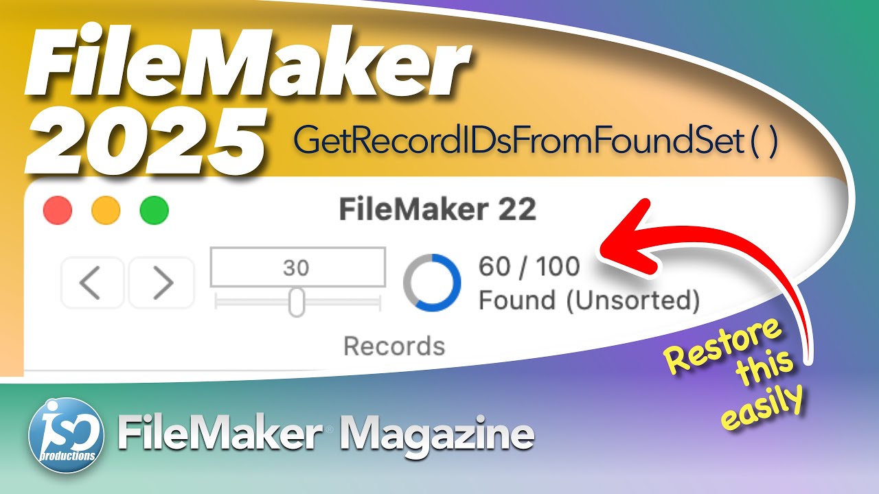 FileMaker 2025 (v22) - GetRecordIDsFromFoundSet()