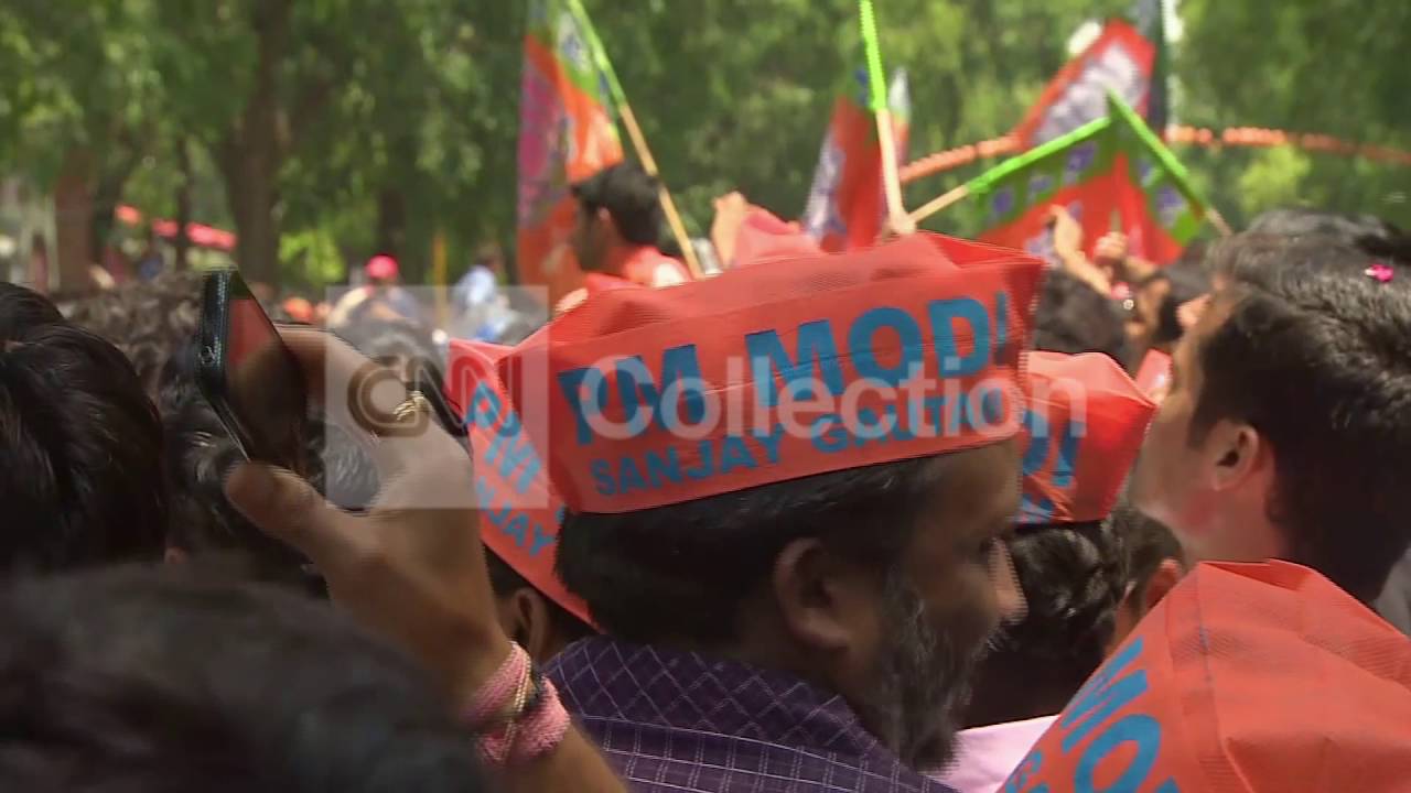 INDIA: MODI SUPPORTERS VICTORY CELEBRATIONS