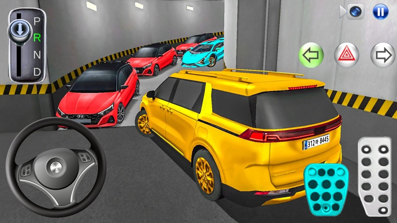 New Golden Carnival car Stuck in Parking Garage 3D Driving Class - Car Game - 3D Driving Class Game