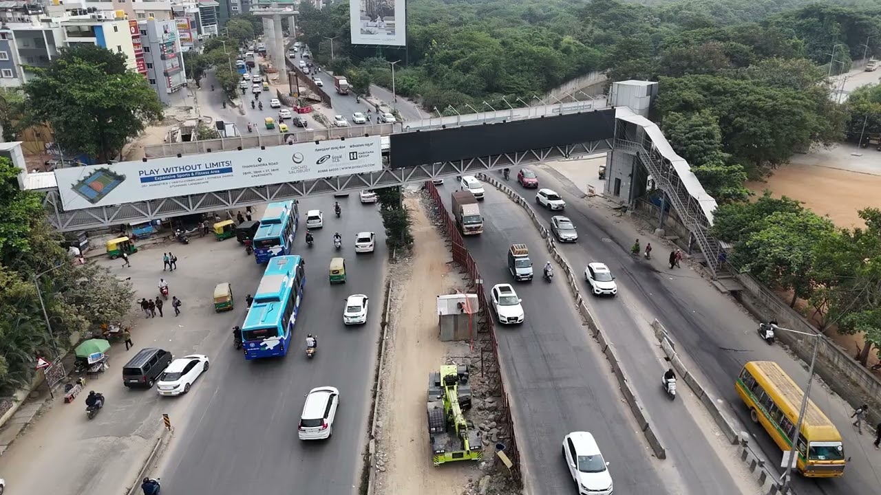 Metro line from Manyata tech park to towards Nagawara...