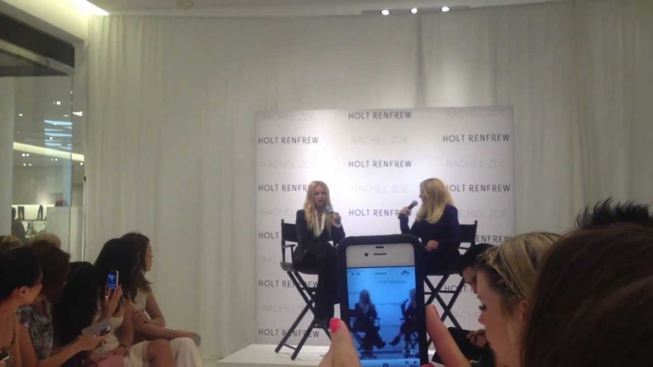 RACHEL ZOE INTERVIEW LIVE AT HOLT RENFREW IN VANCOUVER PART 1