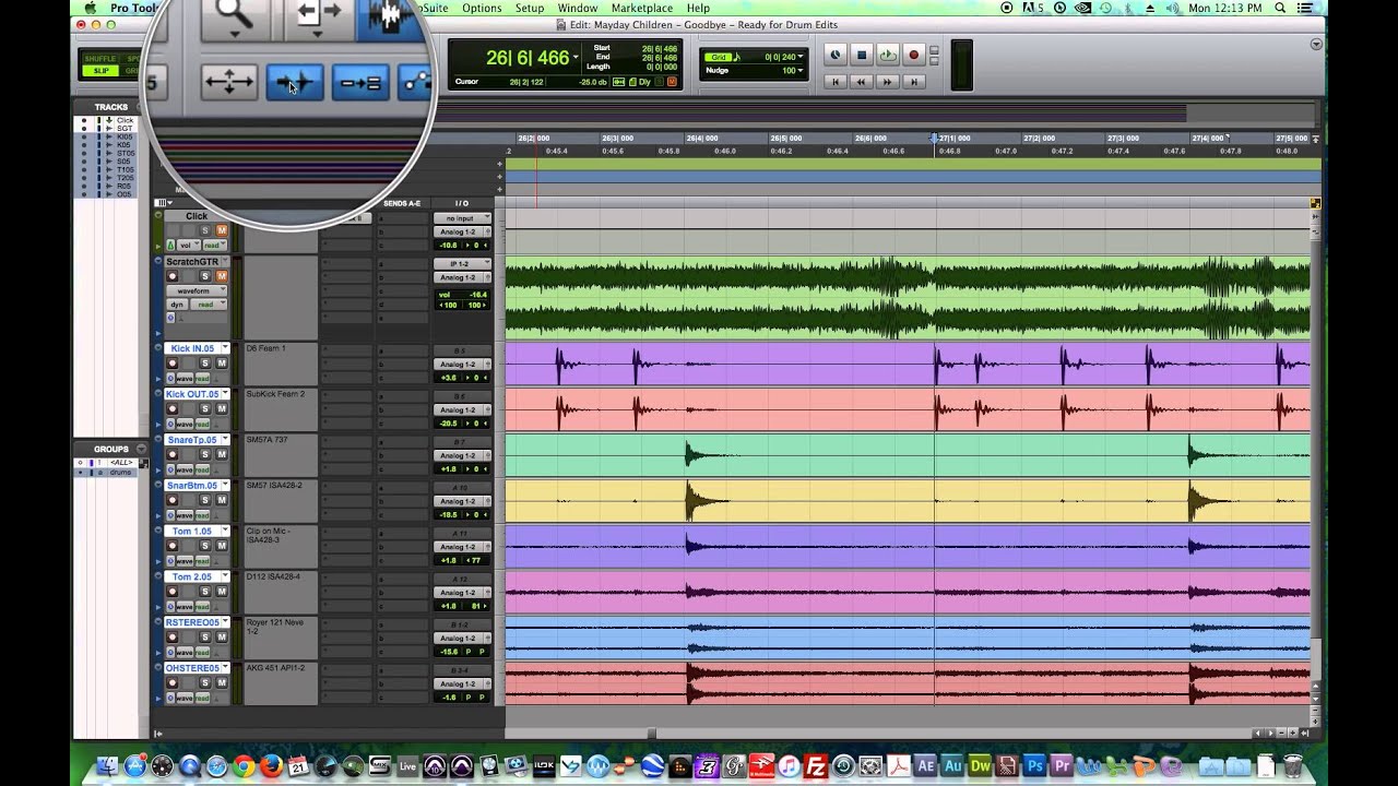 Pro Tools 11 - #24 - Using Beat Detective to Correct Drum Timing