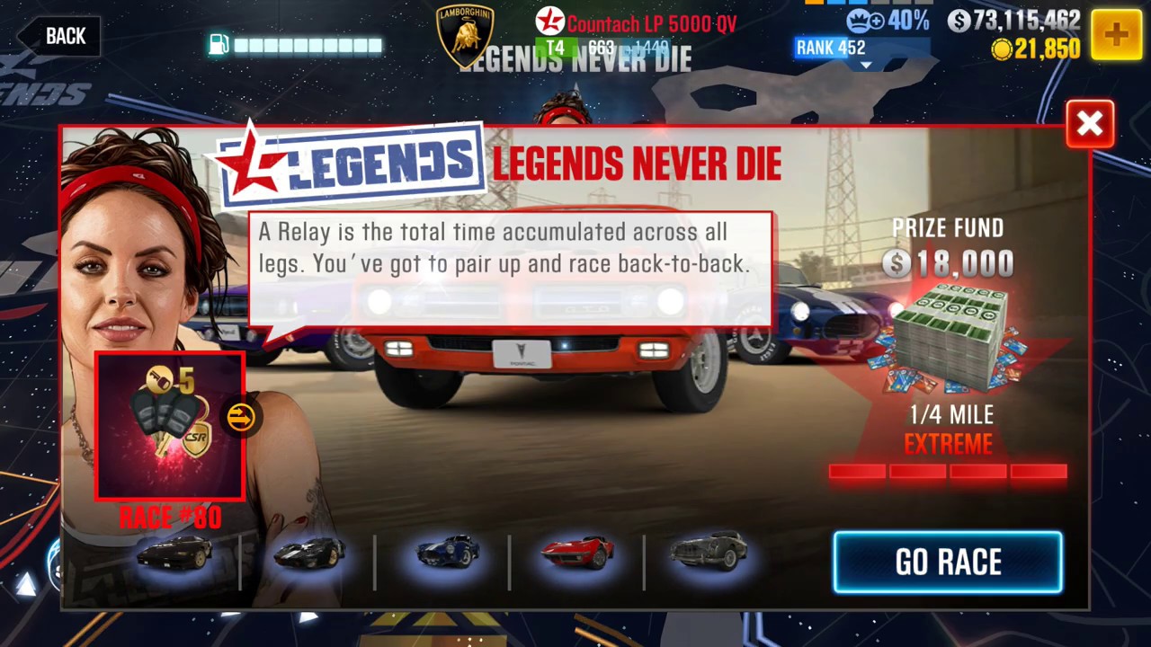 CSR Racing 2 LEGENDS | LEGENDS NEVER DIE Final Relay Race - Unlocking Saleen S7 Twin Turbo