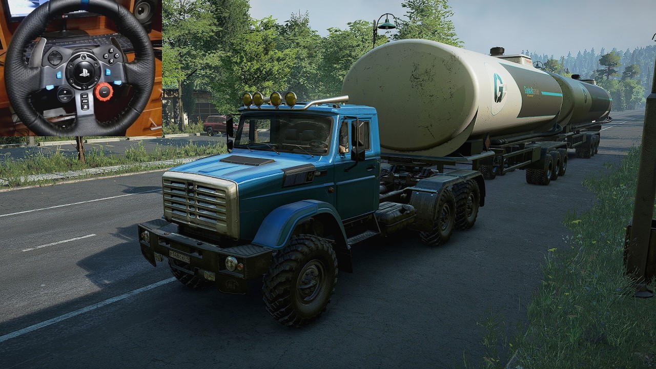 ZIL 4331 Hauling Massive Fuel Tankers Uphill