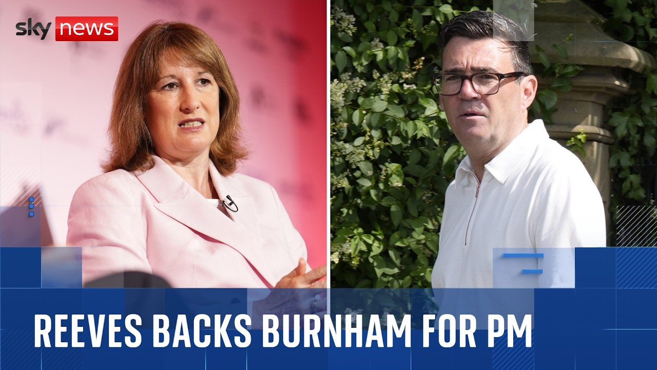 Rachel Reeves backs Andy Burnham to be next PM as Trump labels him 'extremely liberal'