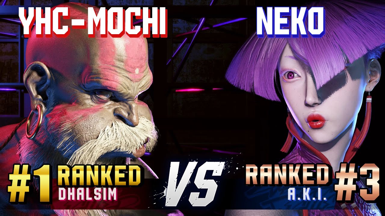 SF6 ▰ YHC-MOCHI (#1 Ranked Dhalsim) vs NEKO (#3 Ranked A.K.I.) ▰ High Level Gameplay