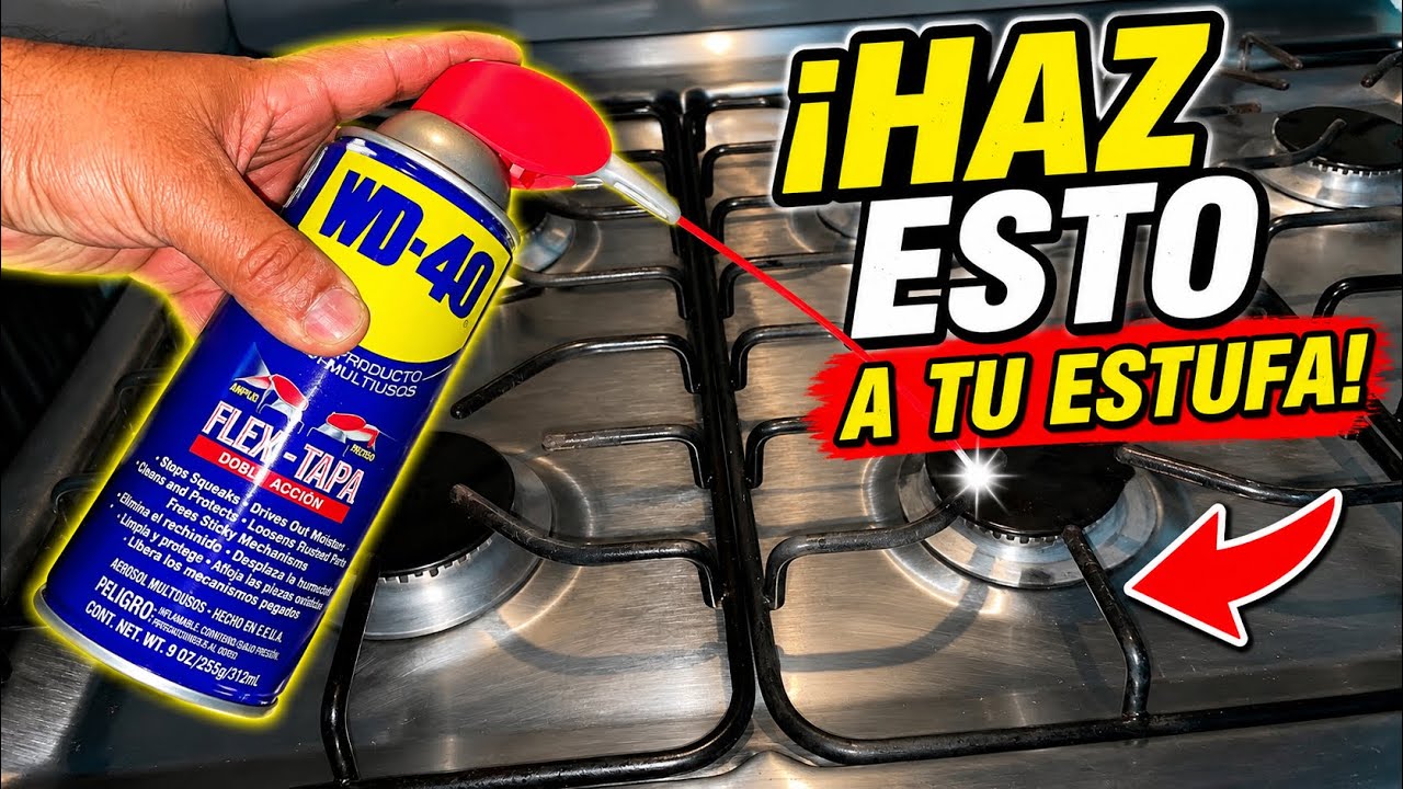 COMO LIMPIAR LOS QUEMADORES QUE NO ENCIENDEN Estufa Mabe Limpiador WD-40