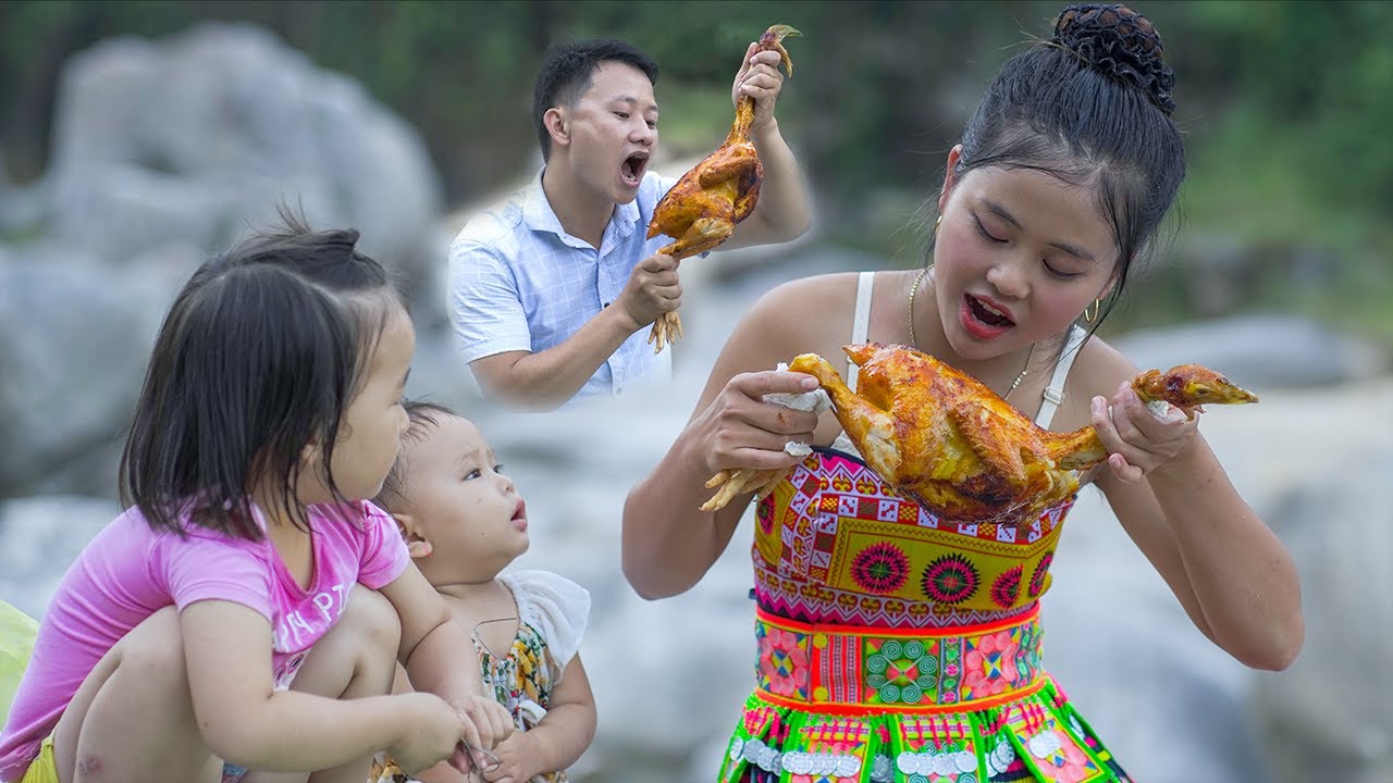 MAIV XIS XYOOJ IB LEEG NOJ TAG TUS QAIB CI - Hang Roasted Chicken