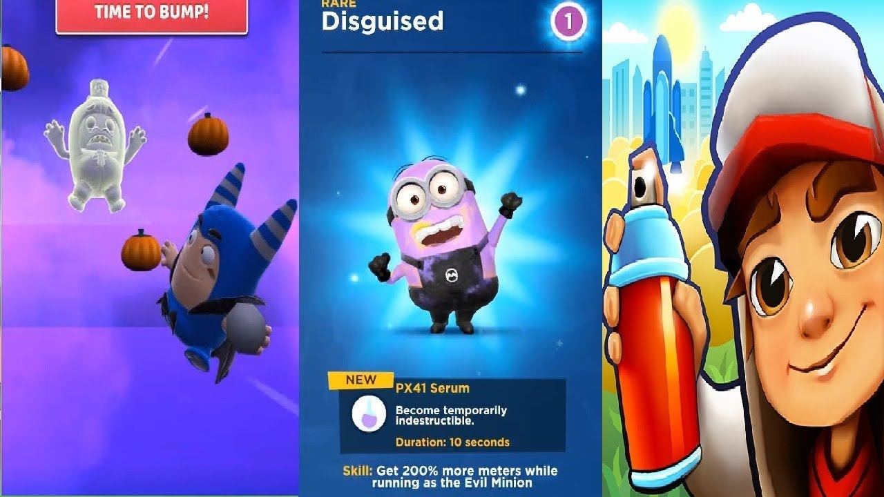Oddbods Turbo Run Halloween 2019 VS Subway Surfers Houston  Despicable Me Minion Rush Spooky Night