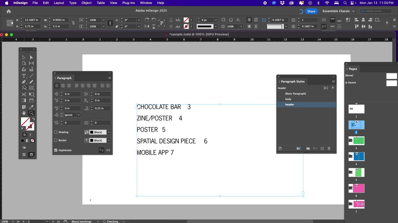 Adding a table of contents