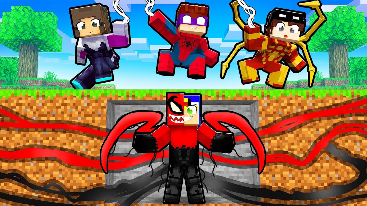 CAÇADORES vs SIMBIONTE TOXINA no Minecraft!