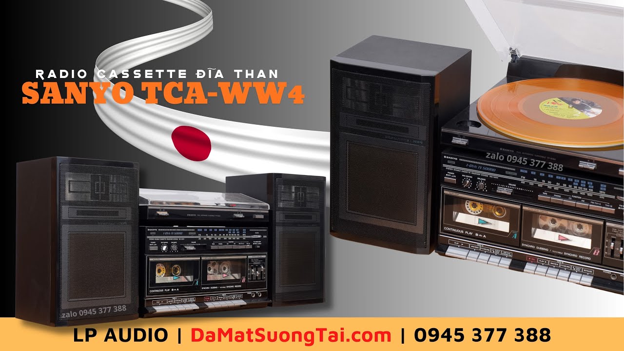 GIÁ 9TR bộ dàn radioc cassette đĩa than SANYO WW4 || LP AUDIO