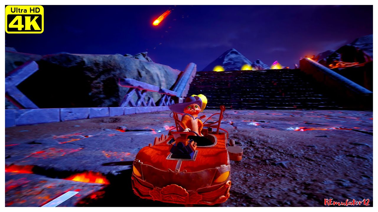 DreamWorks All-Star Kart Racing | Puss in Boots - Free Race | Dragon's Keep 3 Laps