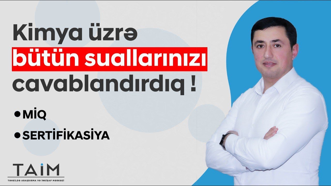 Kimya üzrə canlı yayım - Teymur Abdullayev (01.12.2021)