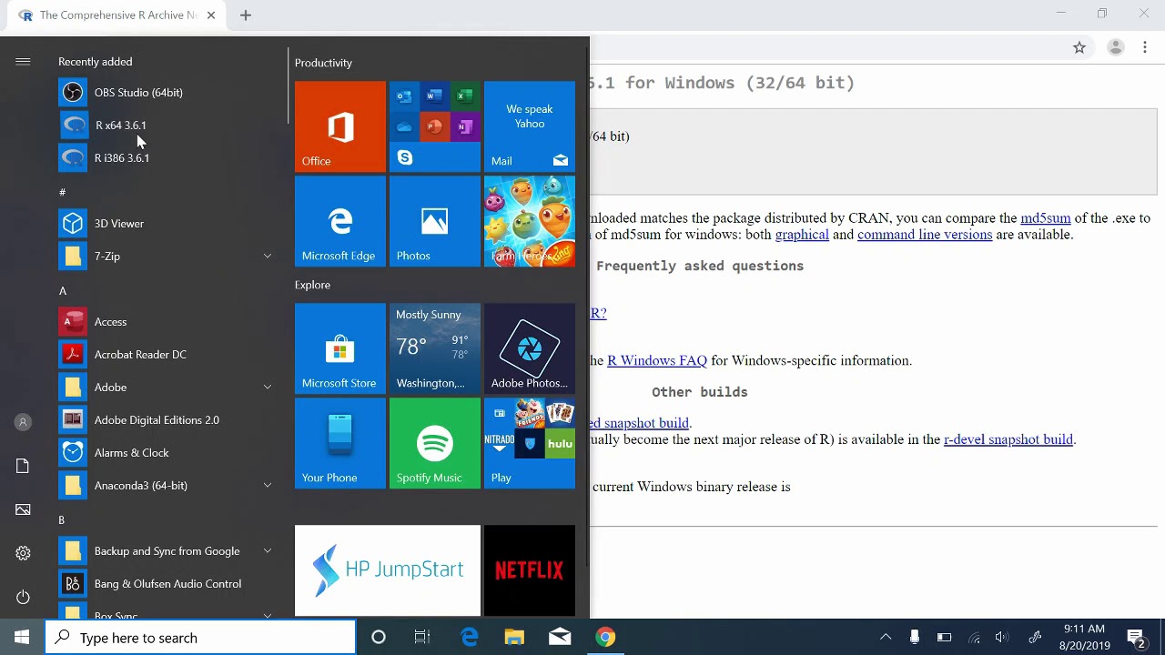 How to install R and R Commander on Windows
