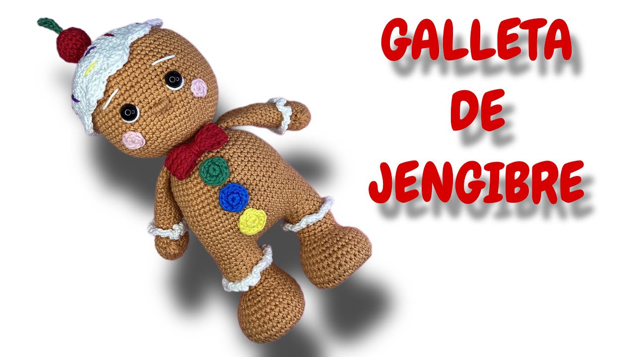 GALLETA DE JENGIBRE AMIGURUMI 2/3 (SUBS🇺🇸🇧🇷) #galletadejengibreacrochet #navidadamigrumi