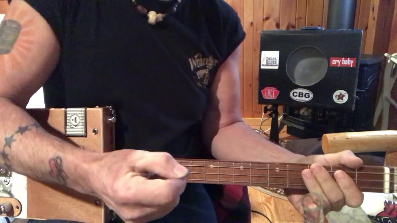 House of the rising sun The Animals lesson for 3 string Cigar Box Guitar