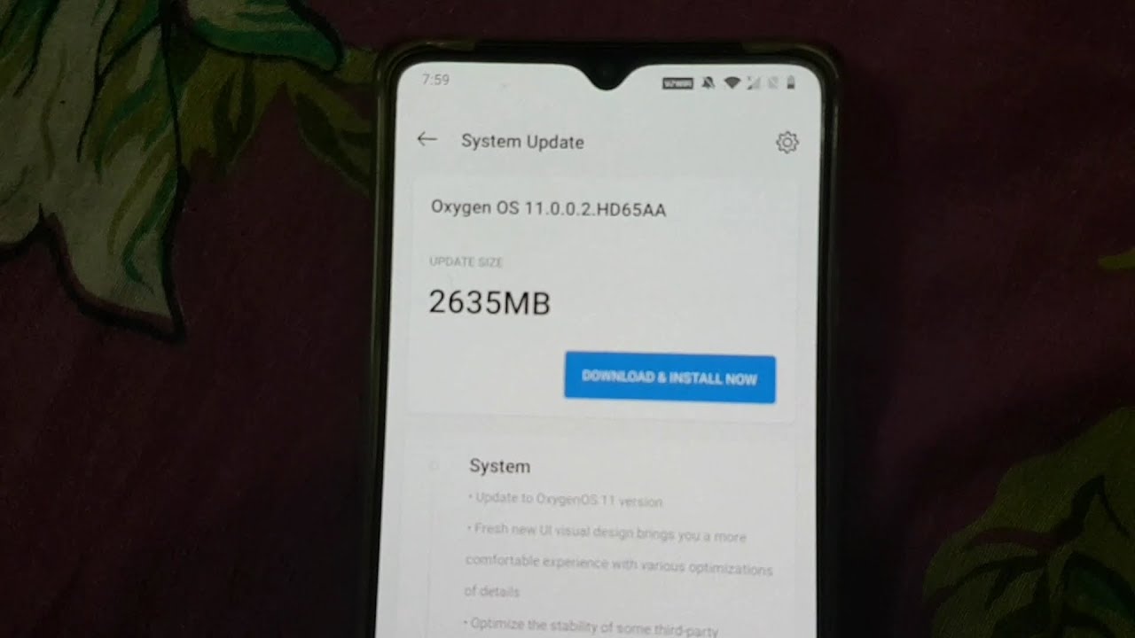Oneplus 7T Indian Version Android 11 Update