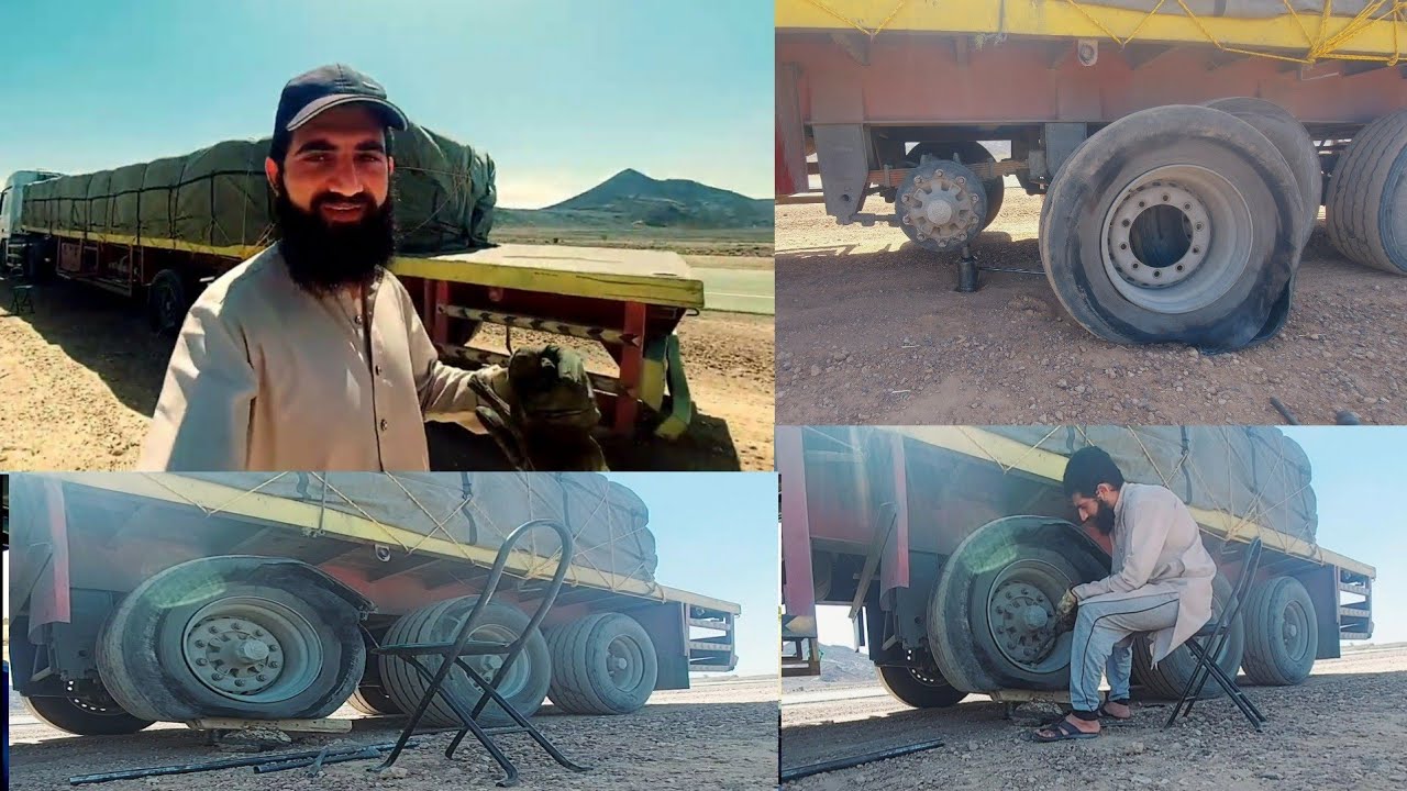 How to Replace truck tyre | Saudi Arab truck Driver vlog | tyre change karne ka Aasan tarika